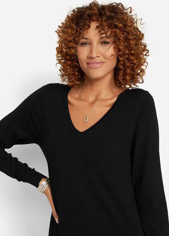 Pull fluide en fine maille, bonprix
