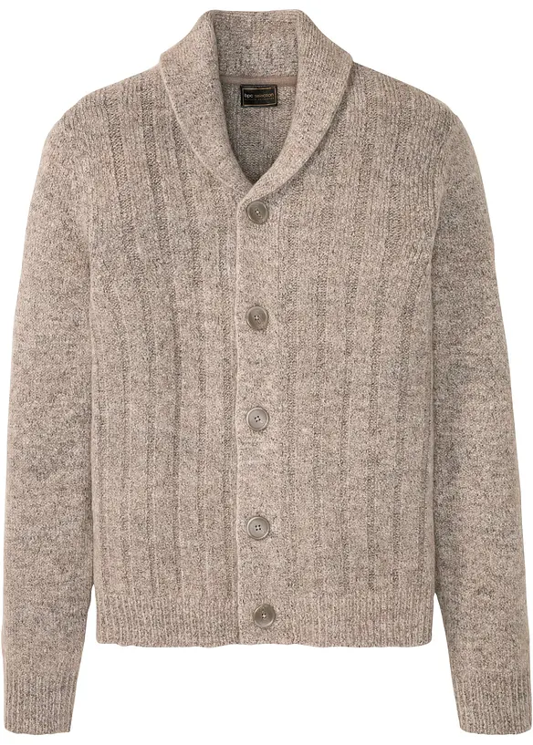 Gilet en maille à motif côtelé, bonprix