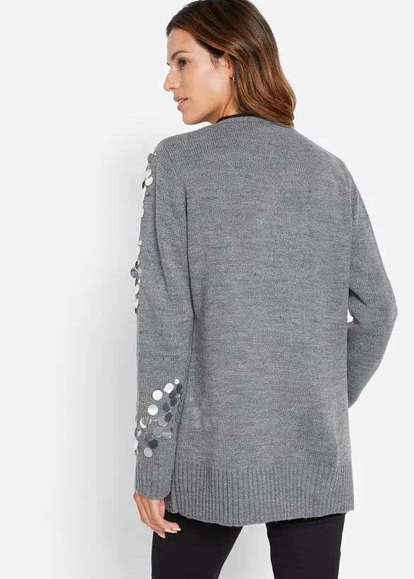 Gilet en maille avec sequins, bonprix