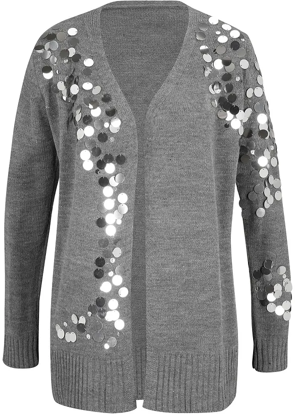 Gilet en maille avec sequins, bonprix