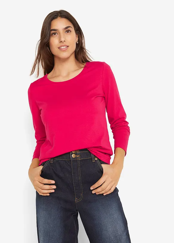 Lot de 2 T-shirts manches longues, bonprix