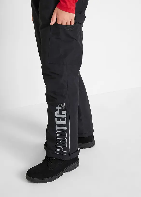 Pantalon cargo de ski imperméable à bretelles et doublure chaude, bonprix