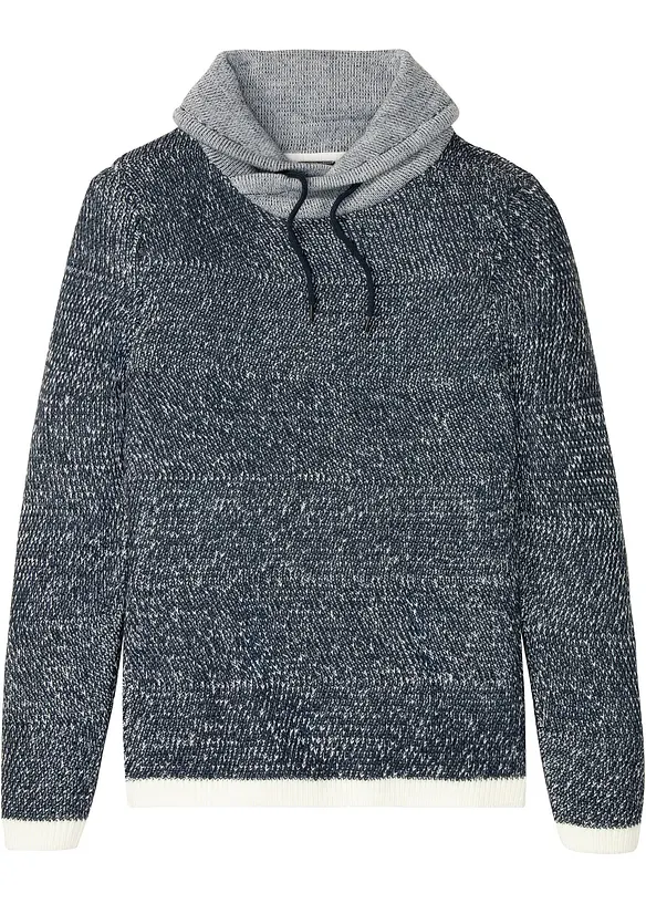 Pull à col châle et détails contrastants, bonprix