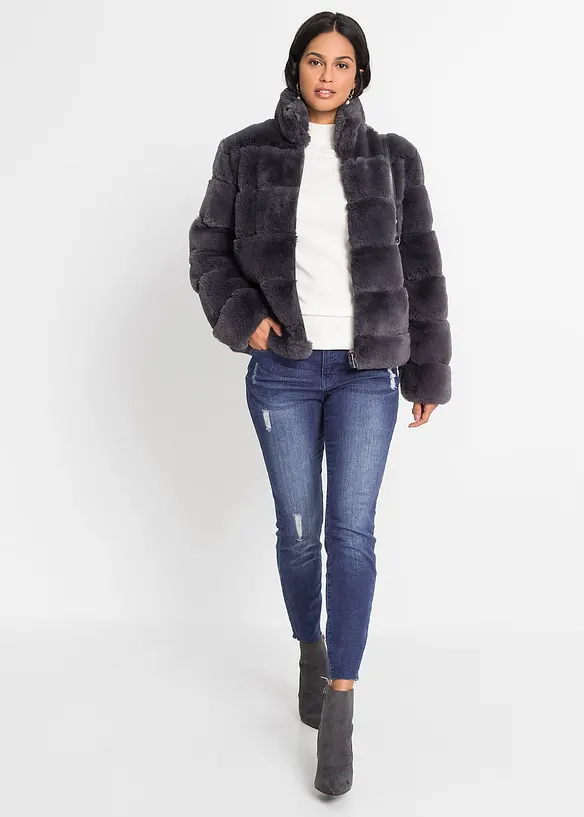 Veste zippée en peluche, bonprix