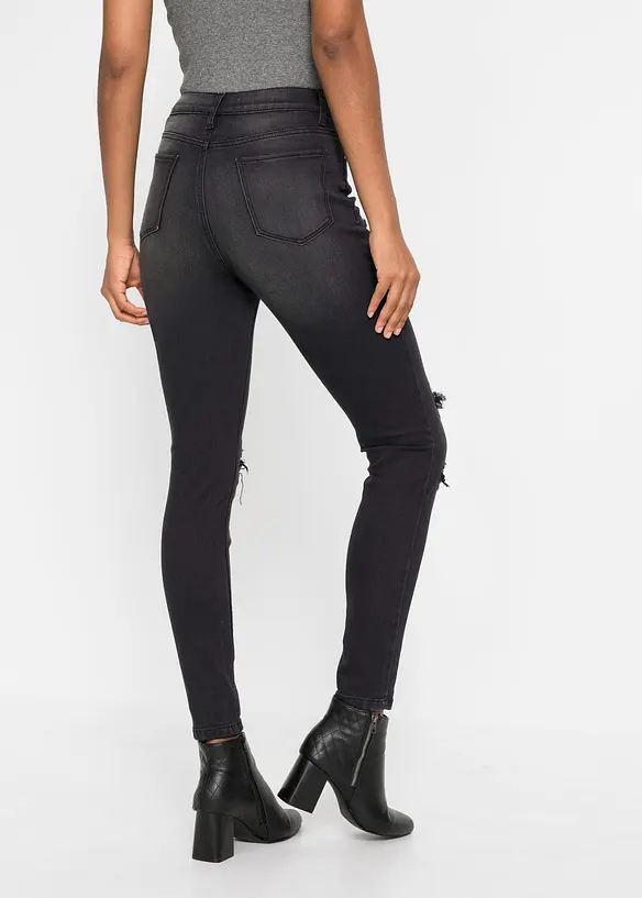 Jean Skinny avec effets d&eacute;chir&eacute;s, RAINBOW