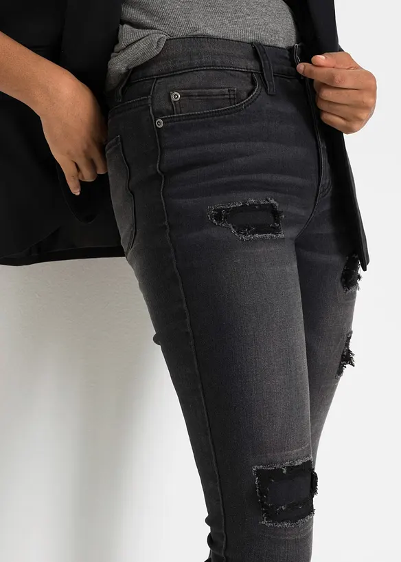 Jean Skinny avec effets d&eacute;chir&eacute;s, RAINBOW