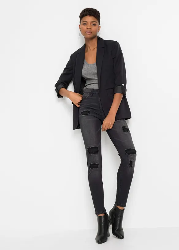 Jean Skinny avec effets d&eacute;chir&eacute;s, RAINBOW