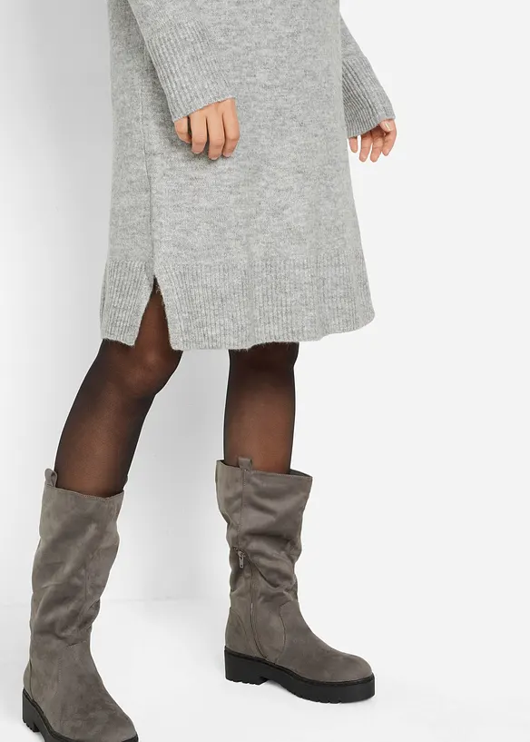 Robe pull oversize à col boule, bonprix