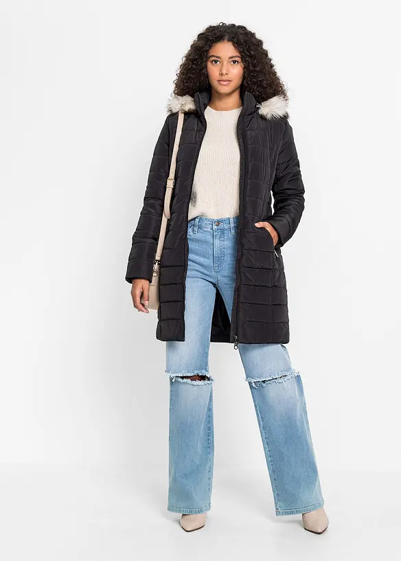 Manteau matelassé avec ceinture, bonprix