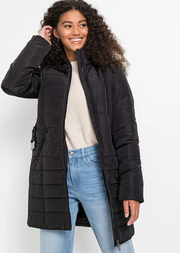 Manteau matelassé avec ceinture, bonprix
