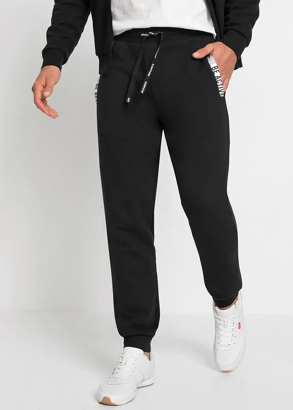 Pantalon de jogging avec détails sportifs, bonprix