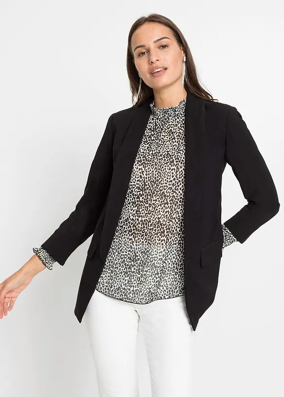 Blazer long en viscose majoritaire, bonprix
