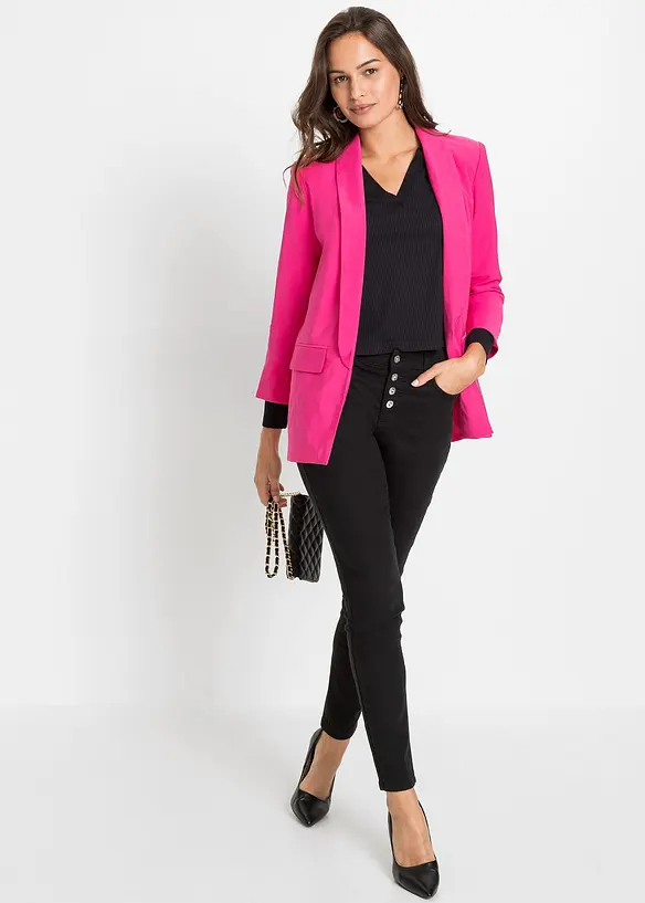 Blazer long en viscose majoritaire, bonprix