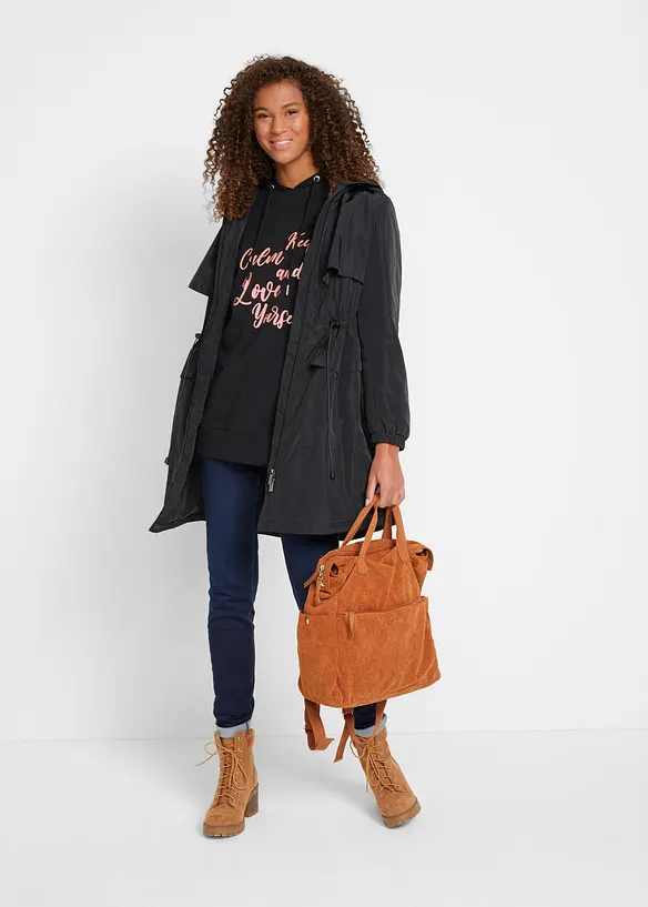 Sweat &agrave; capuche 100% coton, bonprix