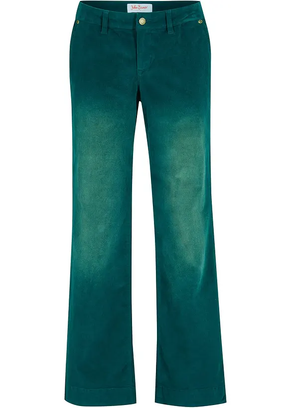 Pantalon large en velours côtelé extensible, bonprix