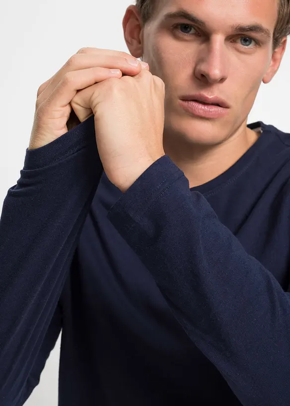 Lot de 3 T-shirts manches longues, bonprix