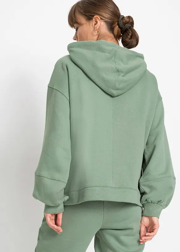 Sweat à capuche oversize en coton mélangé doux, bonprix