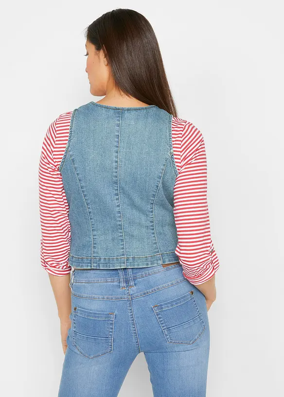 Gilet sans manches en jean extensible, bonprix