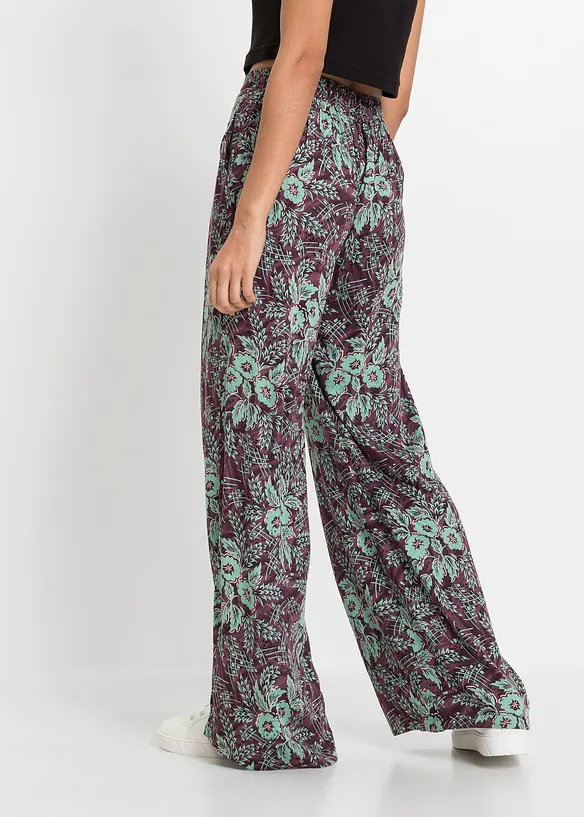 Pantalon palazzo en viscose fluide, bonprix