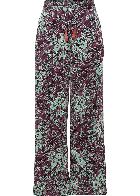 Pantalon palazzo en viscose fluide, bonprix