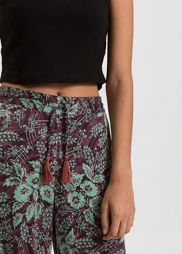 Pantalon palazzo en viscose fluide, bonprix