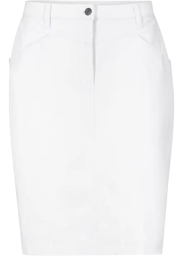 Jupe en jean extensible, bonprix