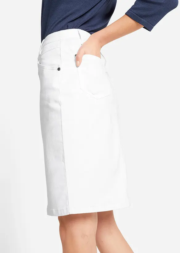 Jupe en jean extensible, bonprix