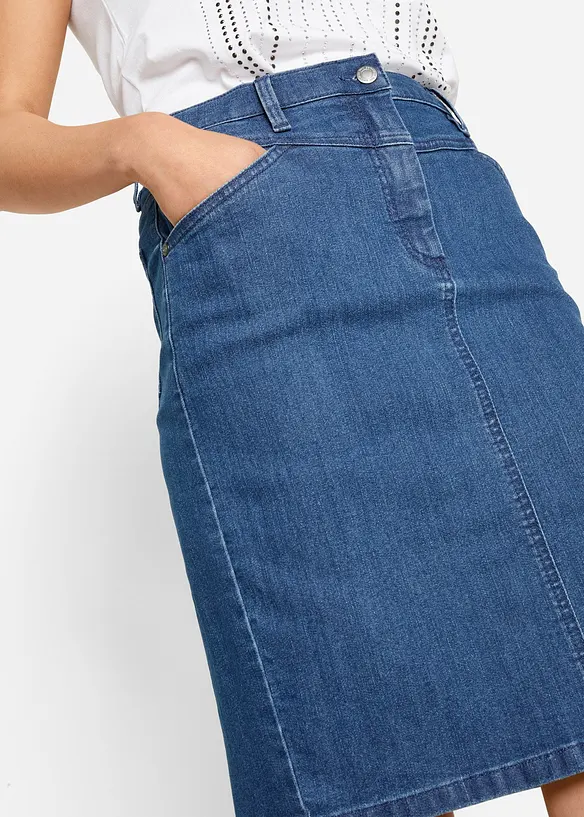 Jupe en jean extensible, bonprix