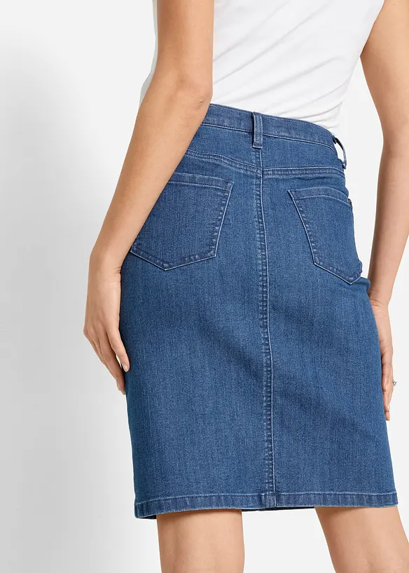Jupe en jean extensible, bonprix