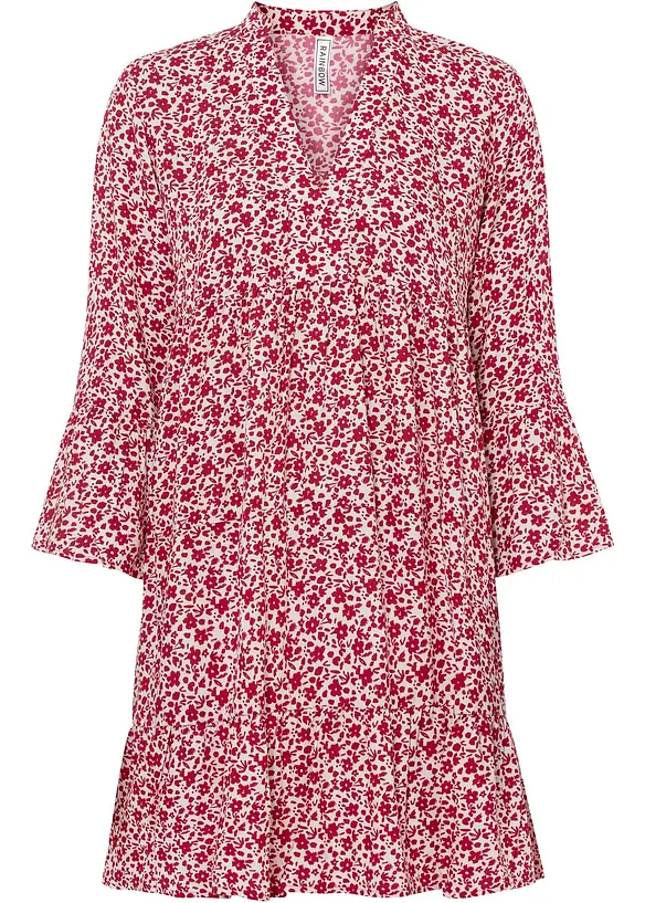 Robe courte à volants en viscose, bonprix
