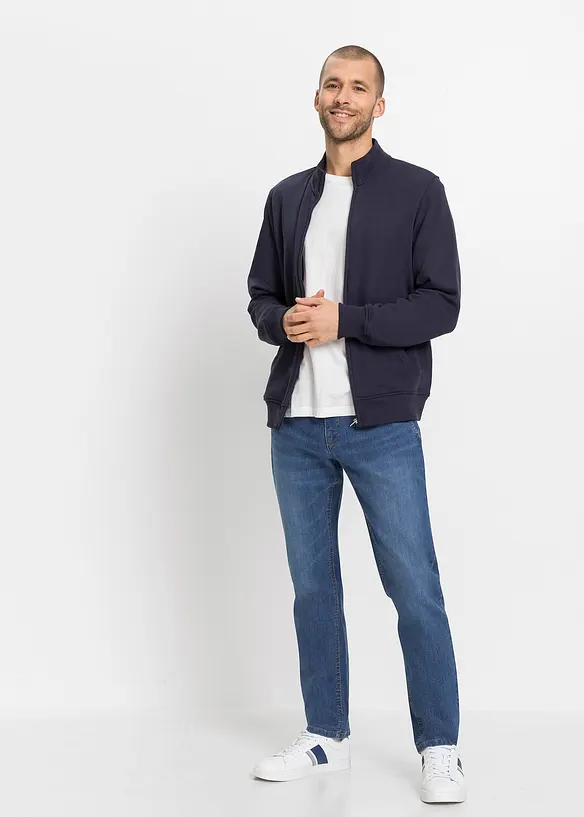 Jean jogger droit et léger à taille élastiquée, Regular, bonprix