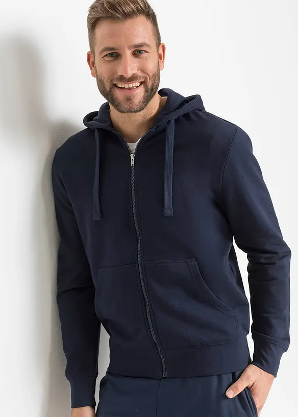 Lot de 2 sweats à capuche zippés , bonprix