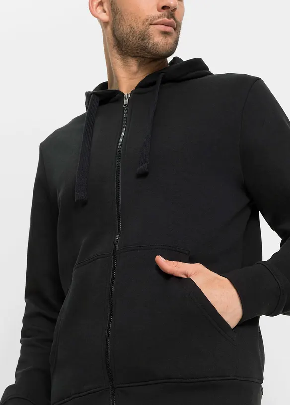 Lot de 2 sweats à capuche zippés , bonprix