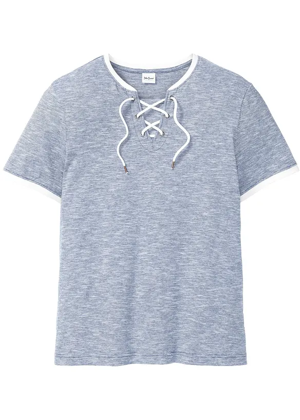 T-shirt en coton avec laçage, bonprix