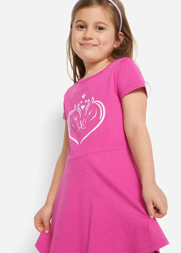 Lot de 2 robes en jersey 100% coton, bonprix