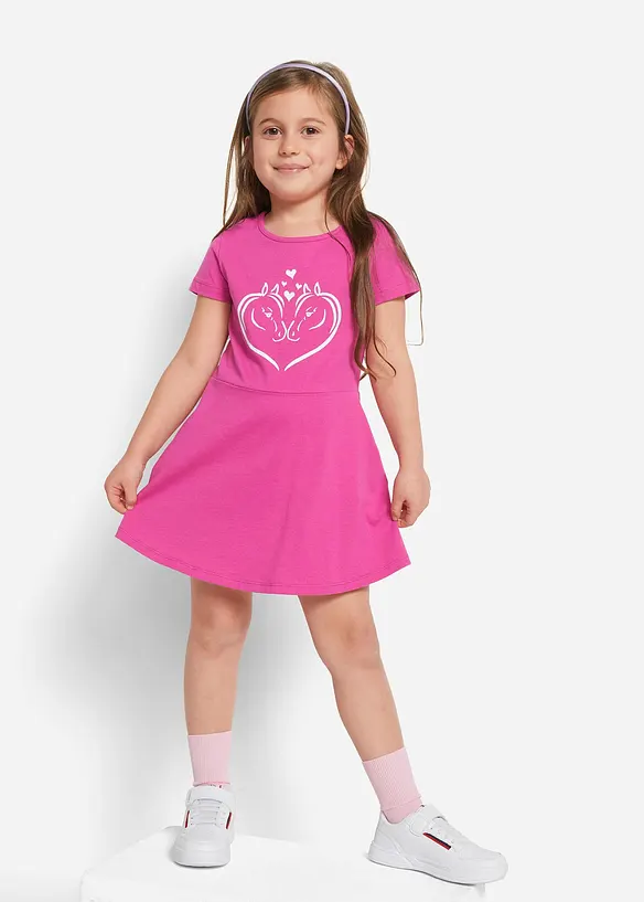 Lot de 2 robes en jersey 100% coton, bonprix