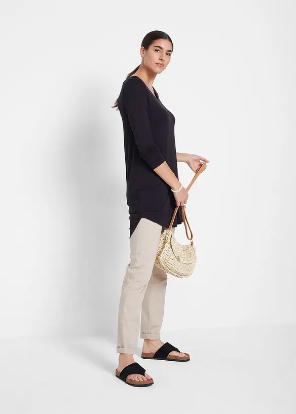 T-shirt viscose long, manches longues, bonprix