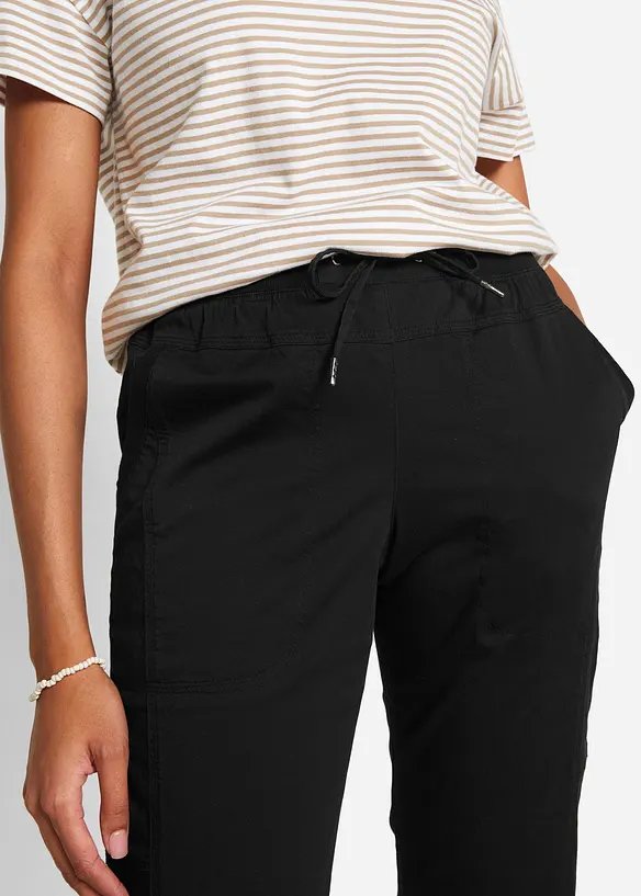 Pantalon corsaire avec lien à nouer, bonprix