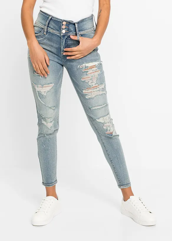 Jean skinny taille haute, extensible, bonprix
