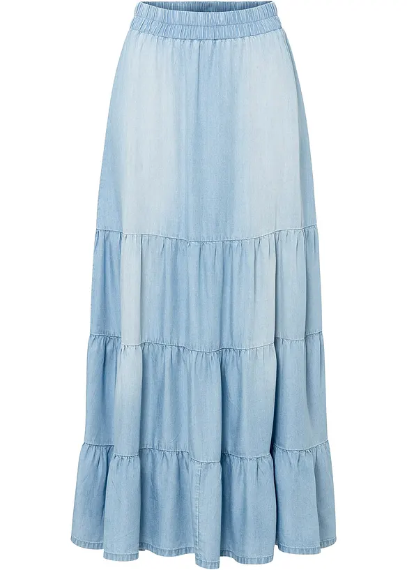 Jupe longue &eacute;tag&eacute;e, bonprix