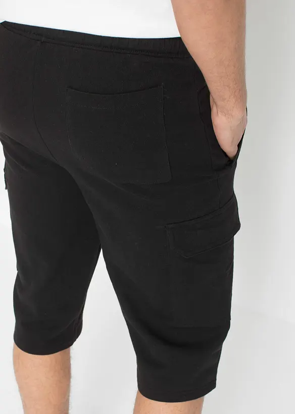 Bermuda cargo en sweat 100% coton, bonprix