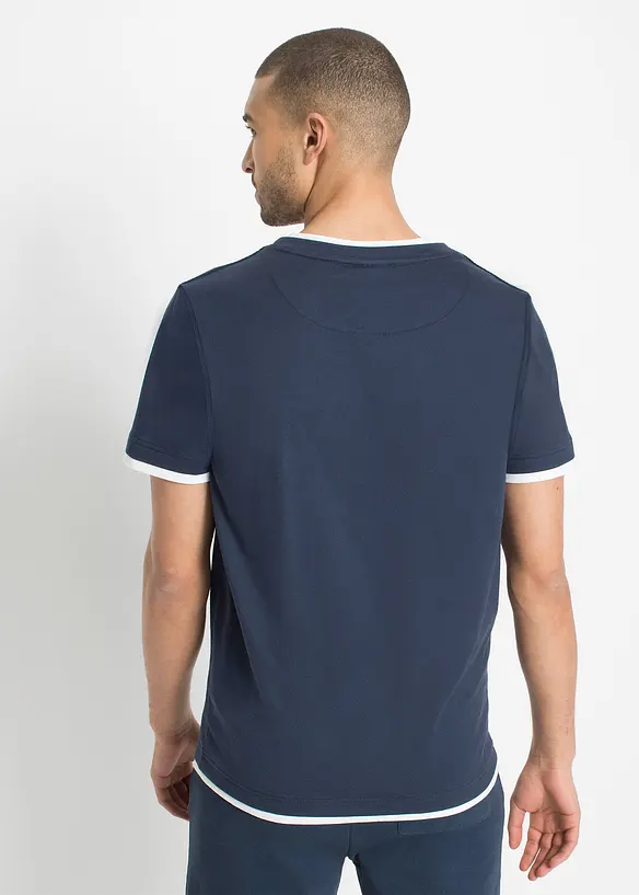 Lot de 2 T-shirts 2 en 1, bonprix