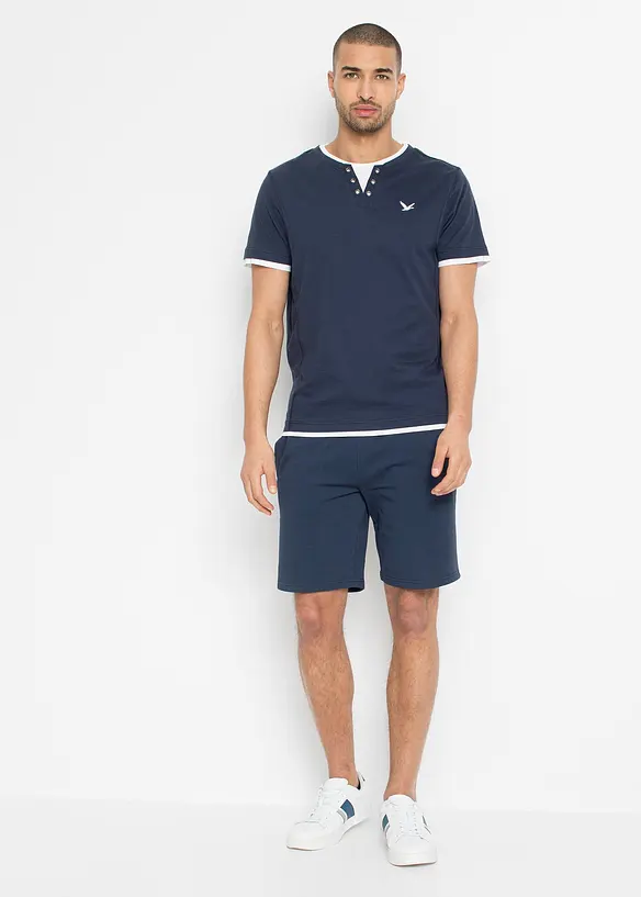 Lot de 2 T-shirts 2 en 1, bonprix