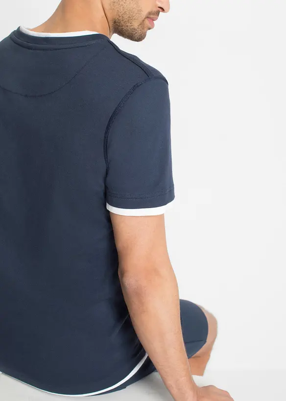 Lot de 2 T-shirts 2 en 1, bonprix