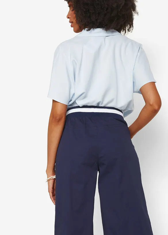 Jupe-culotte coton paper touch avec taille confortable, bonprix