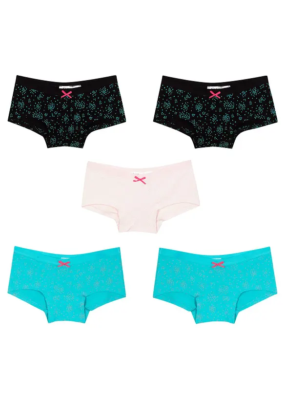 Lot de 5 shorties en coton doux et extensible, bonprix