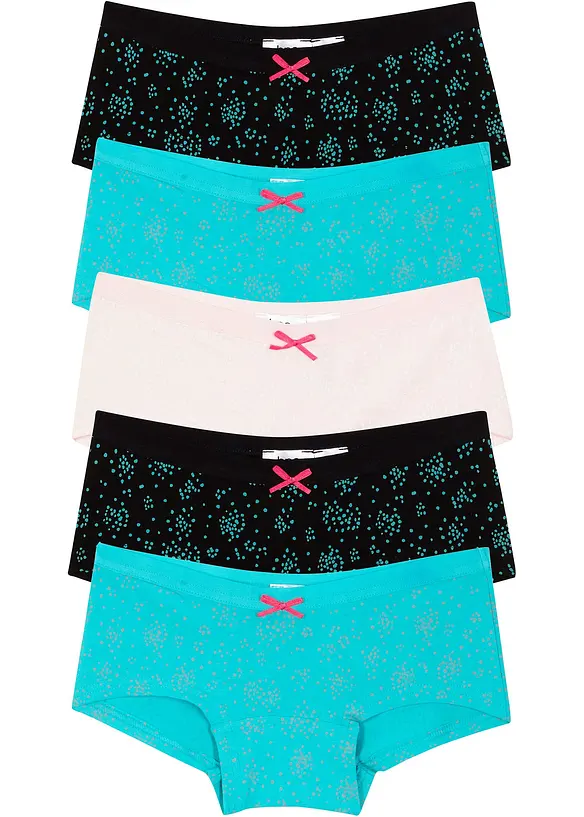 Lot de 5 shorties en coton doux et extensible, bonprix