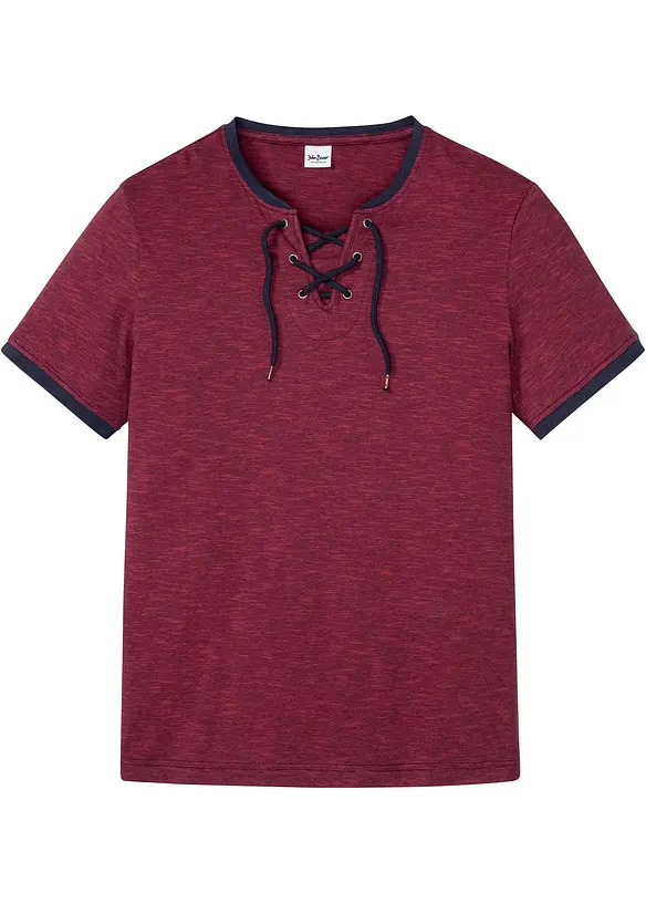T-shirt en coton avec laçage, bonprix