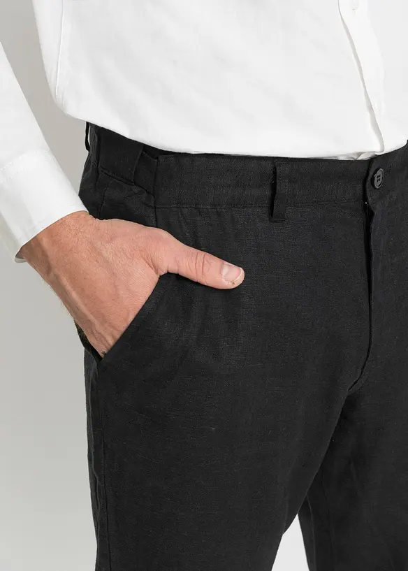 Pantalon chino Regular, 100% lin, droit, bonprix