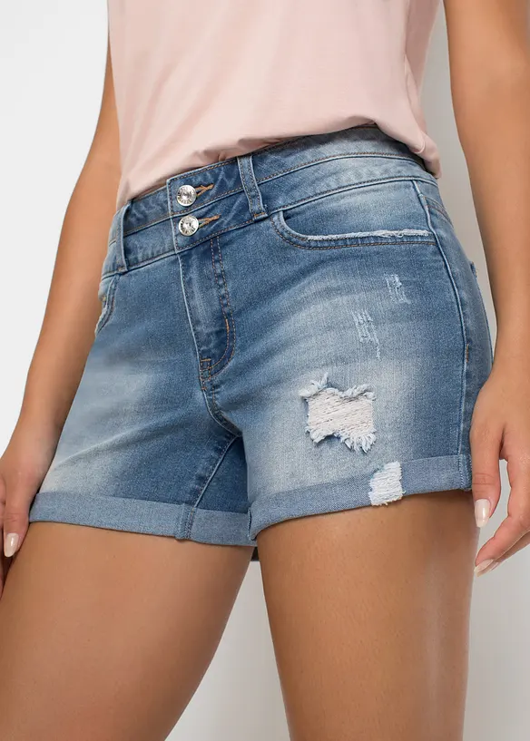 Short en jean taille mi-haute, bonprix